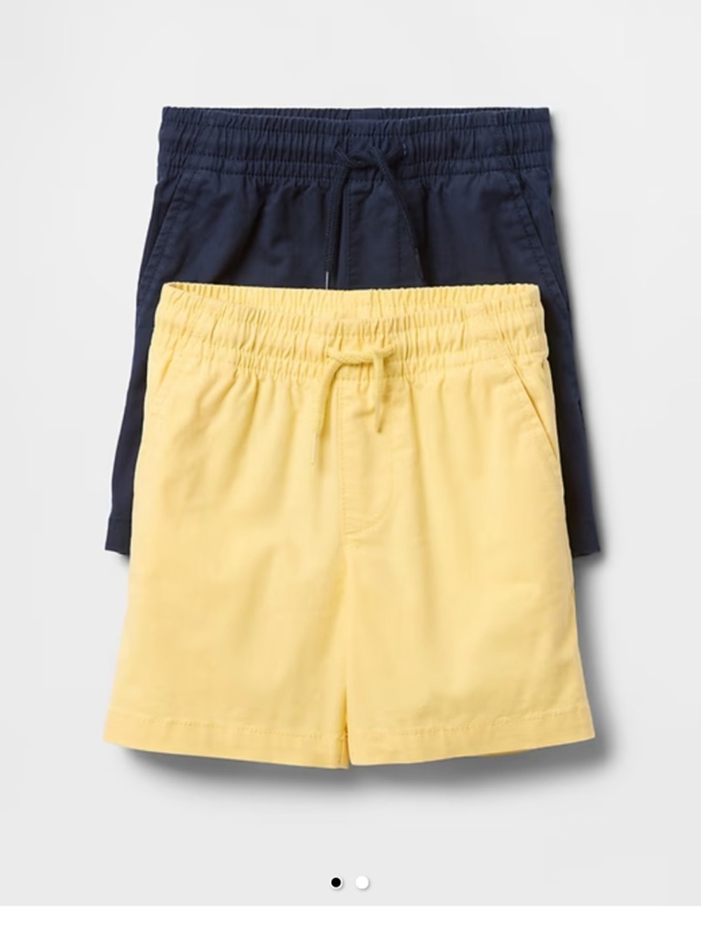 GAP Baby & Toddler Pull-On Shorts (2-Pack) in Yellow and Navy - NWT 2 YRS
